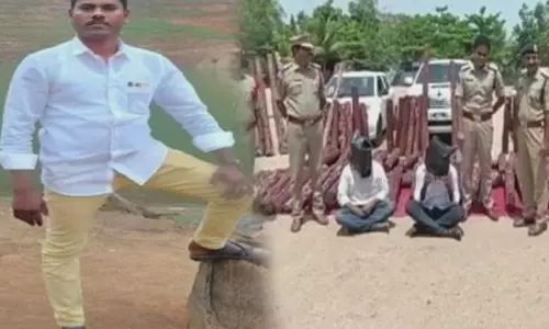 செம்மர கடத்தல் - ஊராட்சி தலைவரின் கணவர் கைது