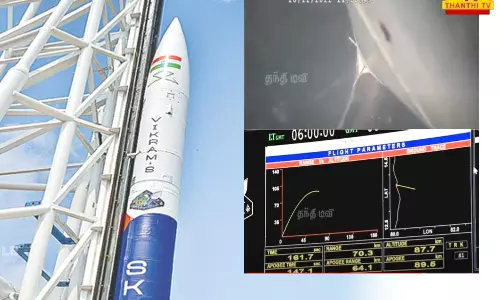 இந்தியாவின் முதல் தனியார் ராக்கெட்டை விண்ணில் ஏவியது இஸ்ரோ