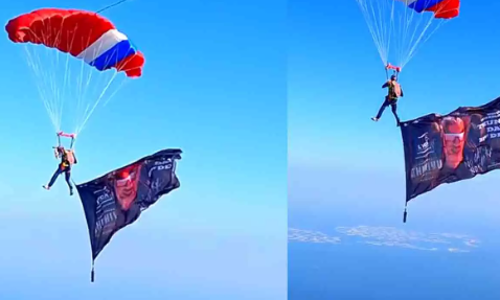 வானத்தில் பறந்த துணிவு பேனர்...கோலிவுட்டில் புதிய முயற்சி