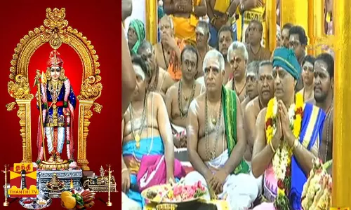 பழனி தண்டாயுதபாணி கோயில் கும்பாபிஷேக விழாவின் முதல் கால யாக பூஜை