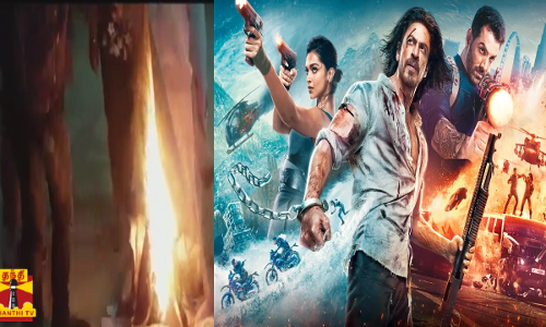 திரையரங்குகளில் வெளியானது பதான் திரைப்படம்......படத்தின் போஸ்டர்களுக்கு தீ வைப்பு