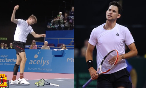 மான்ட்பெல்லியர் ஓபன் டென்னிஸ்: 3 டென்னிஸ் பேட்களை உடைத்த கஜகஸ்தான் வீரர் தோல்வி