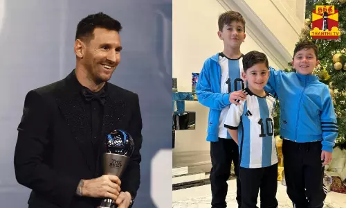 ஐ லவ் யூ.. உறங்க செல்லுங்கள் - மெஸ்ஸி கூறியதால் அரங்கத்தில் சிரிப்பலை