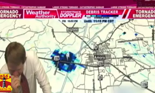 அமெரிக்காவின் மிசிசிப்பி மாகாணத்தை கடும் சூறாவளி... தொலைக்காட்சி நேரலையில் பிரார்த்தித்த வானிலை ஆய்வாளர்