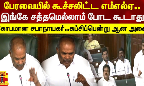 பேரவையில் கூச்சலிட்ட எம்எல்ஏ..இங்கே சத்தமெல்லாம் போட கூடாது கோபமான சபாநாயகர்..கப்சிப்பென்று ஆன அவை
