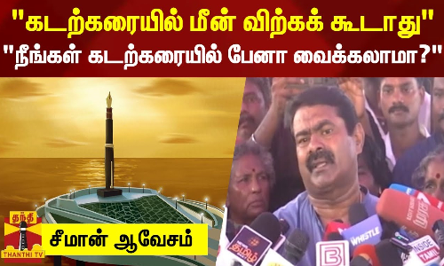 கடற்கரையில் மீன் விற்கக் கூடாது.. நீங்கள் கடற்கரையில் பேனா வைக்கலாமா? - சீமான் ஆவேசம்