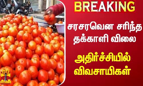 #BREAKING || சரசரவென சரிந்த தக்காளி விலை - அதிர்ச்சியில் விவசாயிகள்