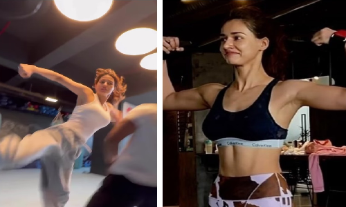 திஷா பதானியின் ஸ்டண்ட் வீடியோ... சூர்யா 42 படத்திற்காக பயிற்சி?