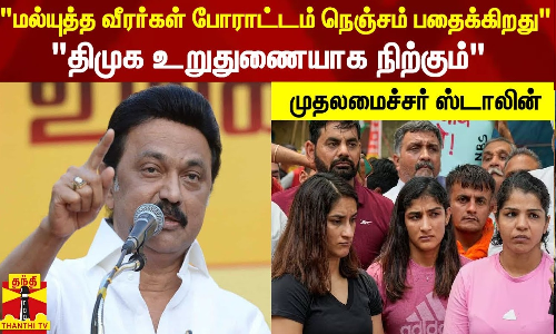 மல்யுத்த வீரர்கள் போராட்டம் நெஞ்சம் பதைக்கிறது-திமுக உறுதுணையாக நிற்கும் - முதலமைச்சர் ஸ்டாலின்