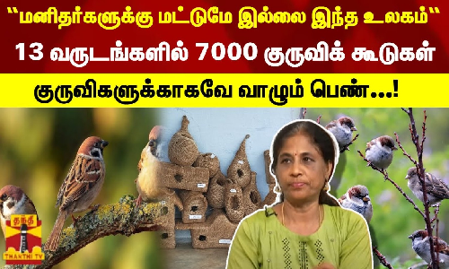 “மனிதர்களுக்கு மட்டுமே இல்லை இந்த உலகம்“13 வருடங்களில் 7000 குருவிக் கூடுகள் - குருவிகளுக்காகவே வாழும் பெண்...! “மனிதர்களுக்கு மட்டுமே இல்லை இந்த உலகம்“13 வருடங்களில் 7000 குருவிக் கூடுகள் - குருவிகளுக்காகவே வாழும் பெண்...!