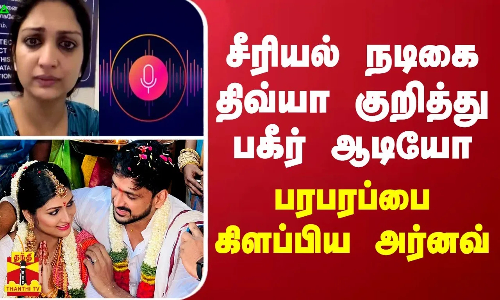 சீரியல் நடிகை திவ்யா குறித்து பகீர் ஆடியோ... பரபரப்பை கிளப்பிய அர்னவ்