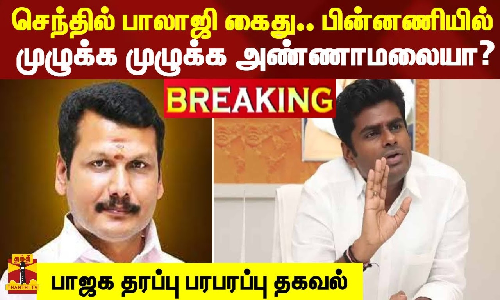 #BREAKING || செந்தில் பாலாஜி கைது..பின்னணியில் முழுக்க முழுக்க அண்ணாமலையா..? - ஸ்ரீனிவாசன் பாஜக
