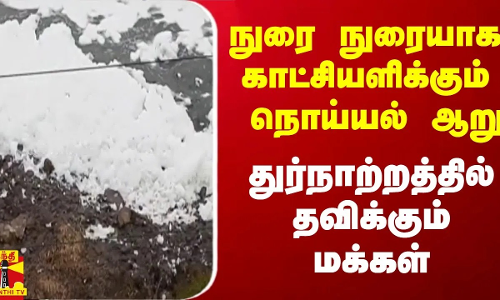 நுரை நுரையாக காட்சியளிக்கும் நொய்யல் ஆறு... துர்நாற்றத்தில் தவிக்கும் மக்கள் | KOVAI | RIVER