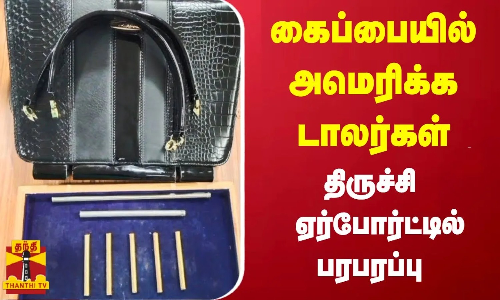 கைப்பையில் அமெரிக்க டாலர்கள் - திருச்சி ஏர்போர்ட்டில் பரபரப்பு