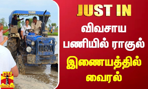 #JUSTIN | விவசாய பணியில் ராகுல் - இணையத்தில் வைரல்