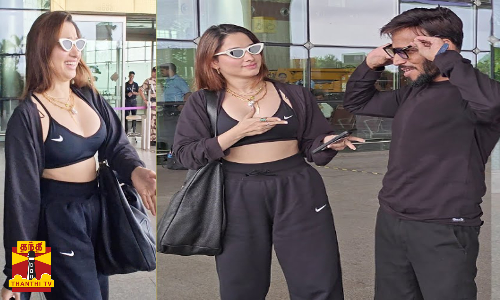 மும்பை விமான நிலையத்தில் நடனமாடிய தமன்னா