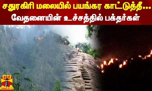 சதுரகிரி மலையில் பயங்கர காட்டுத்தீ...வேதனையின் உச்சத்தில் பக்தர்கள்