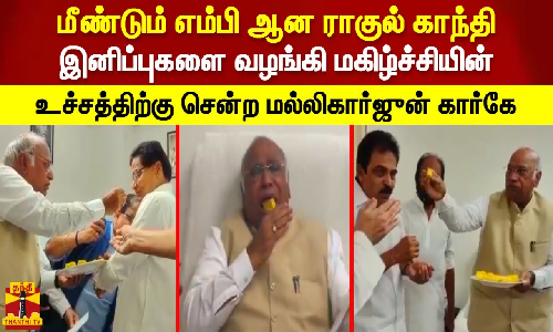 மீண்டும் எம்பி ஆன ராகுல் காந்தி.. மகிழ்ச்சியின் உச்சத்திற்கு சென்ற மல்லிகார்ஜுன் கார்கே