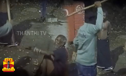 பெண் பக்தரிடம் வழிபறியில் ஈடுபட்ட போலி சாமியார்...  பிரம்பால் அடித்து துவைத்து போலீசில் ஒப்படைப்பு...