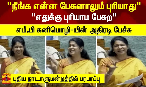 நீங்க என்ன பேசுனாலும் புரியாது.. எதுக்கு புரியாம பேசுற.. எம்.பி கனிமொழி-யின் அதிரடி பேச்சு