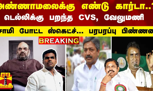 அண்ணாமலைக்கு எண்டு கார்டா..? டெல்லிக்கு பறந்த CVS, வேலுமணி சாமி போட்ட ஸ்கெட்ச்... பரபரப்பு பிண்ணனி