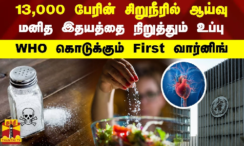 13,000 பேரின் சிறுநீரில் ஆய்வு..மனித இதயத்தை நிறுத்தும் உப்பு - WHO கொடுக்கும் First வார்னிங்