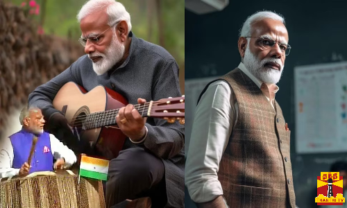 பிரதமர் மோடியின் குரலில்  லியோ பட பாடல்..
