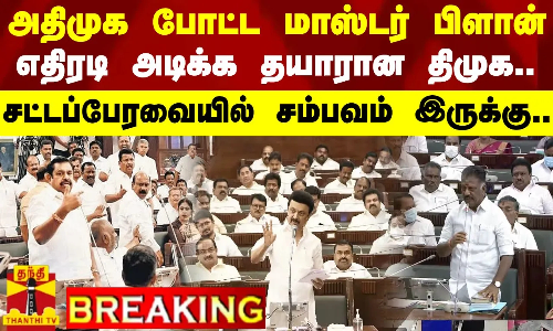 #BREAKING || அதிமுக போட்ட பிளான்... எதிரடி அடிக்க தயாரான திமுக - சட்டப்பேரவையில் சம்பவம் இருக்கு