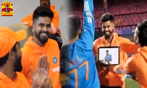 யூசிலாந்திற்கு எதிரான போட்டியில் சிறப்பான பீல்டிங் ஸ்ரேயாஸ் ஐயருக்கு பதக்கம்