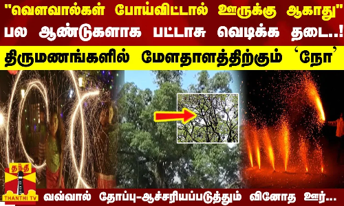 வெளவால்கள் போய்விட்டால் ஊருக்கு ஆகாது பட்டாசு வெடிக்க தடை..!திருமணங்களில் மேளதாளத்திற்கும் நோ