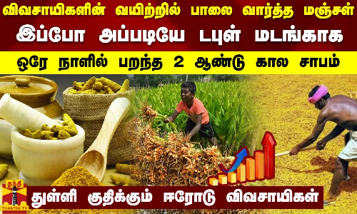 விவசாயிகளின் வயிற்றில் பாலை வார்த்த மஞ்சள்இப்போ அப்படியே டபுள் மடங்காக ஒரே நாளில் பறந்த 2ஆண்டு கால..