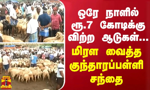 ஒரே நாளில் ரூ.7 கோடிக்கு விற்ற ஆடுகள்.. மிரள வைத்த குந்தாரப்பள்ளி சந்தை