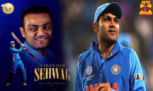 ஐசிசி ஹால் ஆஃப் ஃபேம் பட்டியல்  முன்னாள் அதிரடி தொடக்க வீரர் சேவாக் சேர்ப்பு