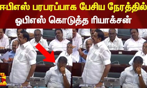 ஈபிஎஸ் பரபரப்பாக பேசிய நேரத்தில் ஓபிஎஸ் கொடுத்த ரியாக்சன் ஈபிஎஸ் பரபரப்பாக பேசிய நேரத்தில் ஓபிஎஸ் கொடுத்த ரியாக்சன்
