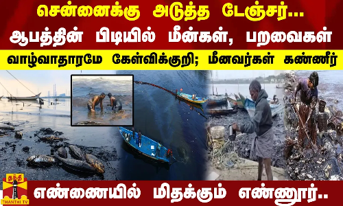 சென்னைக்கு அடுத்த டேஞ்சர்.. ஆபத்தின் பிடியில் கொசஸ்தலை  - எண்ணையில் மிதக்கும் எண்ணூர்..