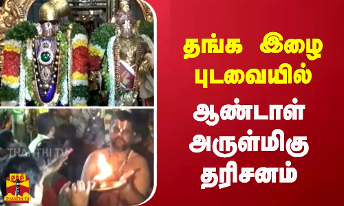 தங்க இழை புடவையில்  ஆண்டாள்  அருள்மிகு தரிசனம்