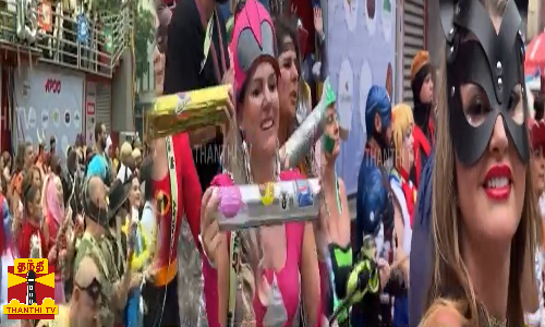 சூப்பர் ஹீரோக்கள் வேடமணிந்து மக்கள் உலா.. பாரம்பரிய திருவிழாவிற்கான முன்னோட்டம்...