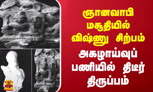 ஞானவாபி மசூதியில் விஷ்ணு சிற்பம் - அகழாய்வுப் பணியில் திடீர் திருப்பம்