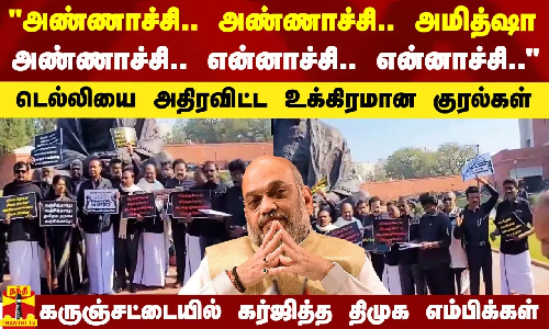 அண்ணாச்சி.. அண்ணாச்சி.. அமித்ஷா அண்ணாச்சி.. -  டெல்லியை அதிரவிட்ட திமுக எம்பிக்களின் குரல்