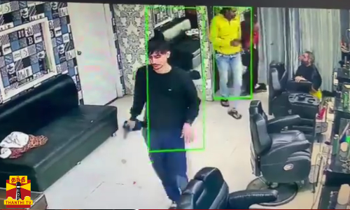 சலூனில் இருவர் சுட்டுக்கொலை பரபரப்பான சிசிடிவி காட்சிகள் வெளியீடு