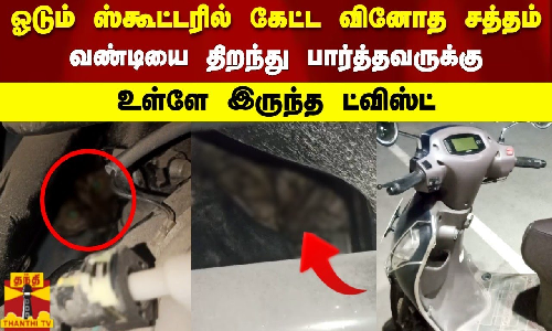 ஓடும் ஸ்கூட்டரில் கேட்ட வினோத சத்தம் வண்டியை திறந்து பார்த்தவருக்கு உள்ளே இருந்த ட்விஸ்ட்