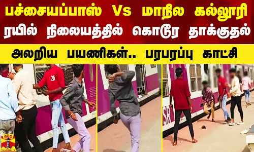 பச்சையப்பாஸ் Vs மாநில கல்லூரி மாணவர்கள்.. ரயில் நிலையத்தில் கொடூர தாக்குதல் - அலறிய பயணிகள்