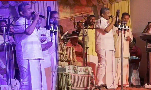 கோயில் திருவிழாவில் பாட்டு பாடிய அதிமுக எம்.எல்.ஏ கோயில் திருவிழாவில் பாட்டு பாடிய அதிமுக எம்.எல்.ஏ