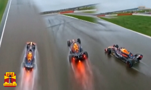 அதிவேகமாக காரை இயக்கிய வெர்ஸ்டாப்பன்/மின்னல் வேகத்தில் பின்தொடர்ந்த ட்ரோன்