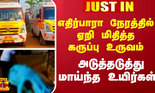 #JUSTIN : எதிர்பாரா நேரத்தில் ஏறி மிதித்த  கருப்பு உருவம்…அடுத்தடுத்து மாய்ந்த உயிர்கள்