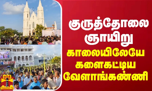 குருத்தோலை ஞாயிறு... காலையிலேயே களைகட்டிய வேளாங்கண்ணி