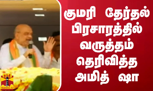 குமரி தேர்தல் பிரசாரத்தில் வருத்தம் தெரிவித்தஅமித் ஷா