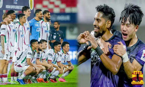 ஐ.எஸ்.எல். கால்பந்து - முதல் அரையிறுதி லெக் 1 போட்டி.. ஒடிசா - மோகன் பகான் அணிகள் மோதல் - ஒடிசா 2-1 என்ற கோல் கணக்கில் வெற்றி