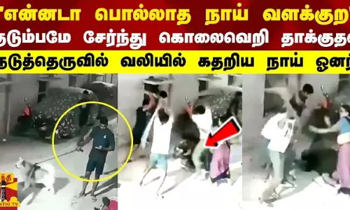 என்னடா பொல்லாத நாய் வளக்குற - ஓனர் மீது கொலைவெறி தாக்குதல்..பக்கத்து வீட்டு குடும்பம் அட்டூழியம்