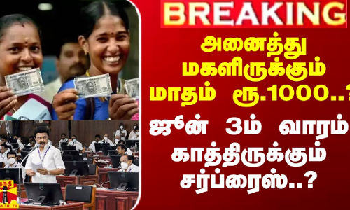 #Breaking|| அனைத்து மகளிருக்கும் மாதம் ரூ.1000..? - ஜூன் 3வது வாரம் காத்திருக்கும் சர்ப்ரைஸ்..?